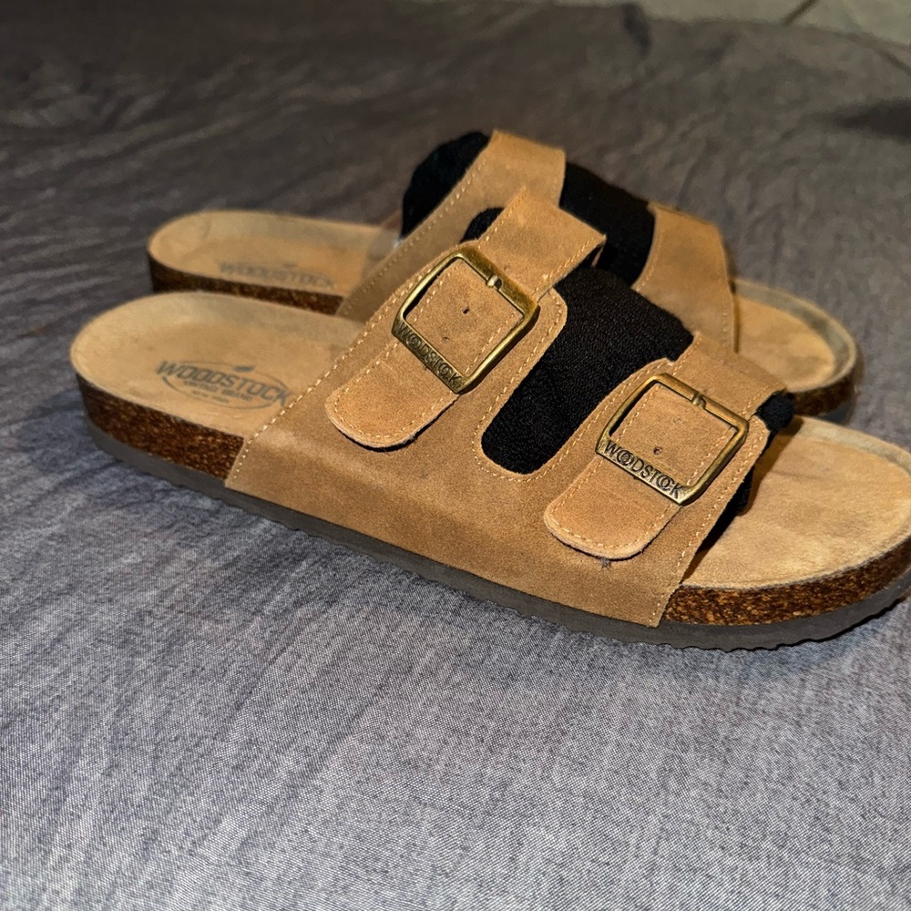 Woodstock leather sandals